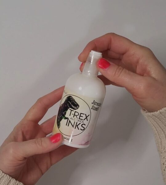 using t rex alcohol inks for coasters