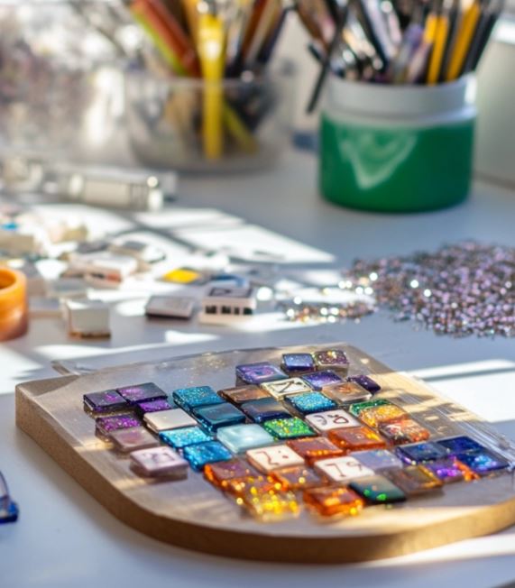 Scrabble Tile Resin Earrings