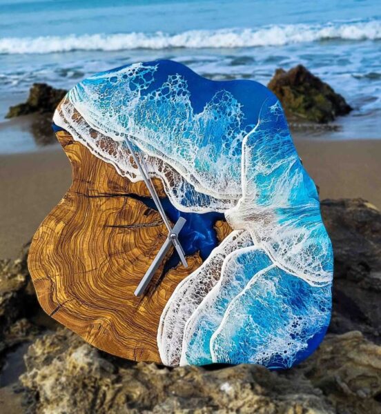 best resin wood art olive woodr esin art