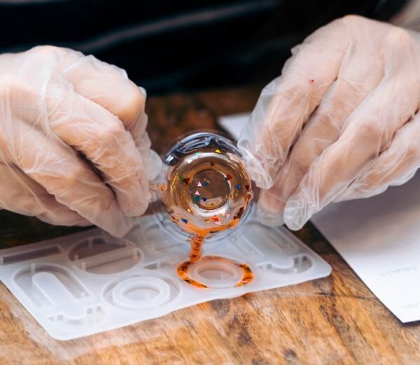 How to Make Resin Earrings: add inclusions