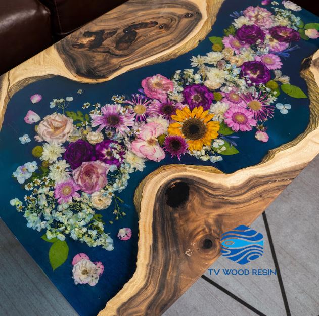 Premium Epoxy Flower Table