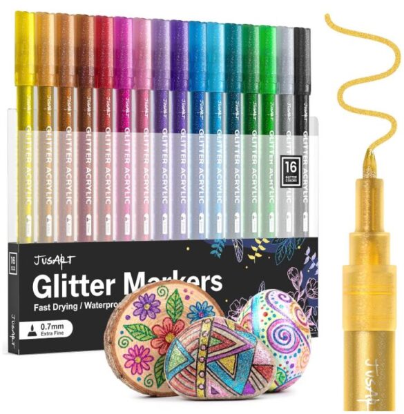 JusArt Glitter Paint Pens