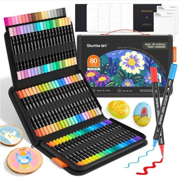 Shuttle Art Dual Tip Acrylic Paint Markers
