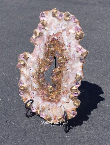 White And Gold Geode