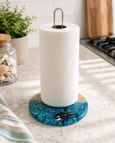 Killer Whale Towel Holder,