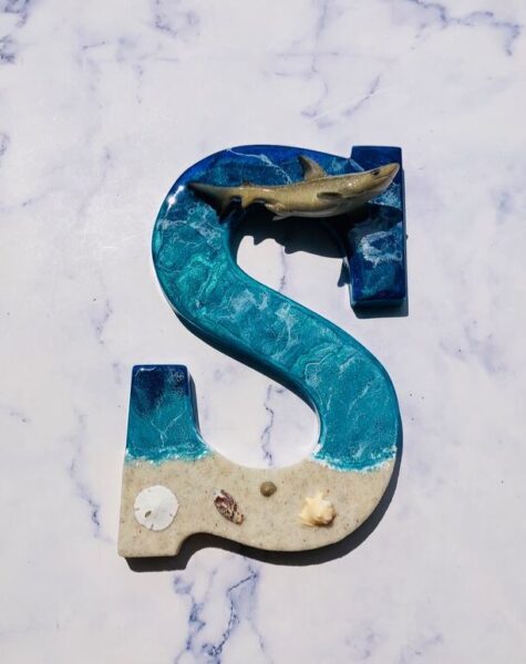 Personalized Beach Theme Letter