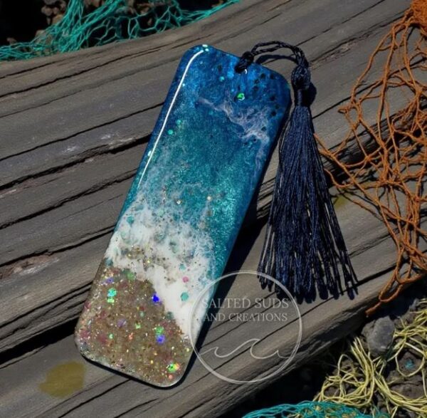resin beach bookmarks
