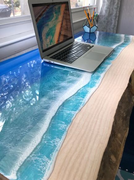 Resin beach desk
