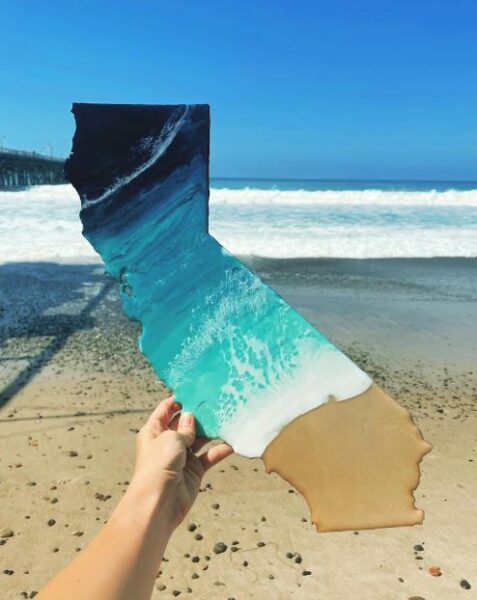 California Resin beach art