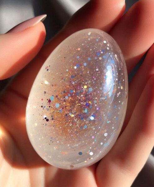 easy glitter epoxy egg