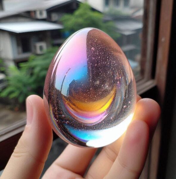 transparent epoxy egg