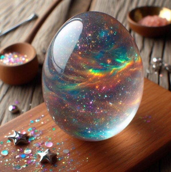 Glittery Holographic egg