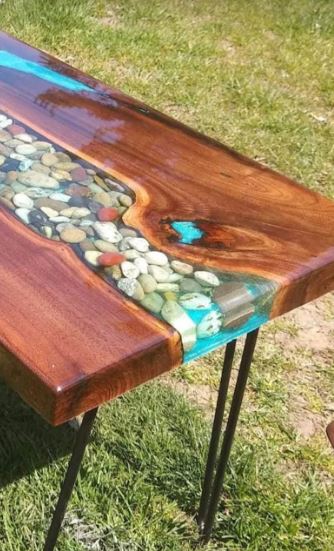 Petoskey stone river table