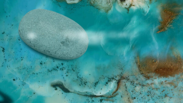 resin tables with rocks