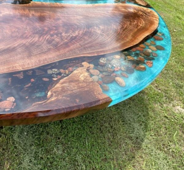 luxury river rock tables