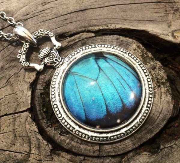 Morpho Butterfly Necklace