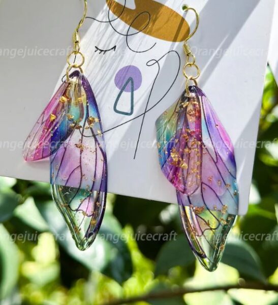 Resin Butterfly Earrings