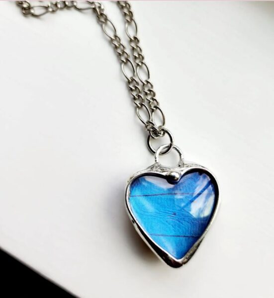 Morpho Butterfly Necklace