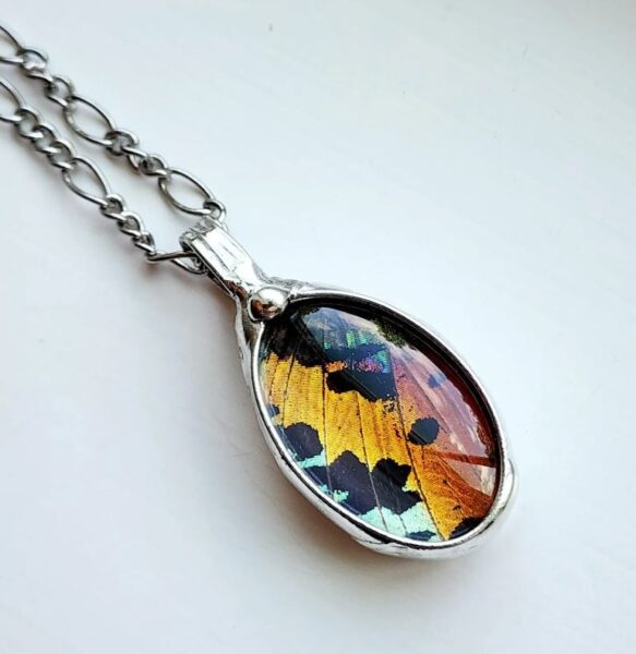 Sunset Moth Wing Pendant
