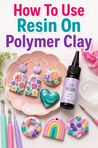 how to use resin on polymer clay crafts