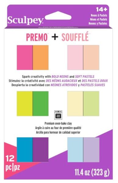 Pastel & Neon Polymer Clay Set