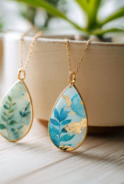 Embed Gold Leaf in the Resin