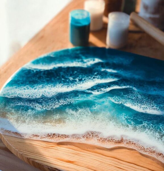 white pigments for resin ocean waves
