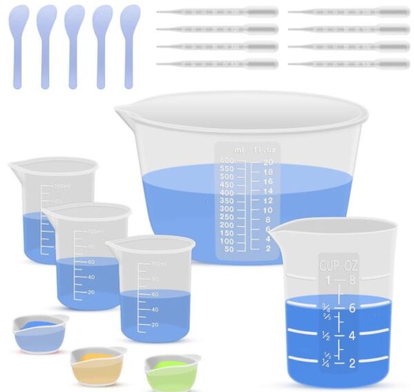 SWIGRANCE Silicone Resin Mixing Cups